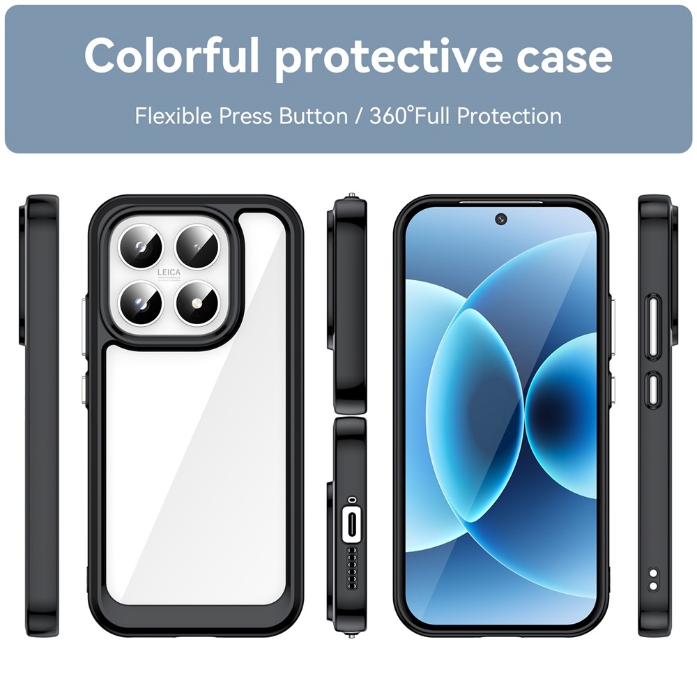 Gél tok rögzített hátlappal Xiaomi 17 - fekete