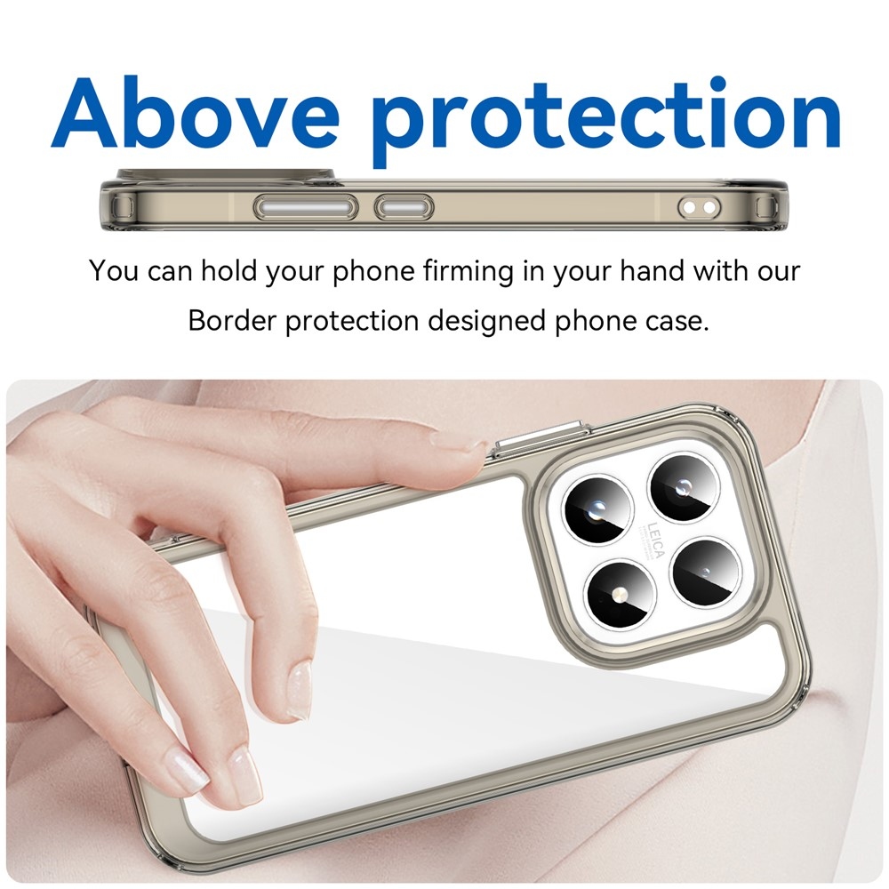 Gél tok rögzített hátlappal Xiaomi 17 - szürke