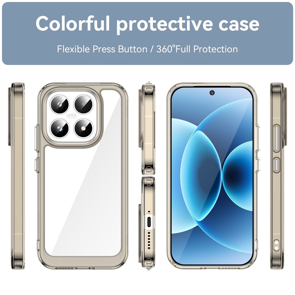 Gél tok rögzített hátlappal Xiaomi 17 - szürke