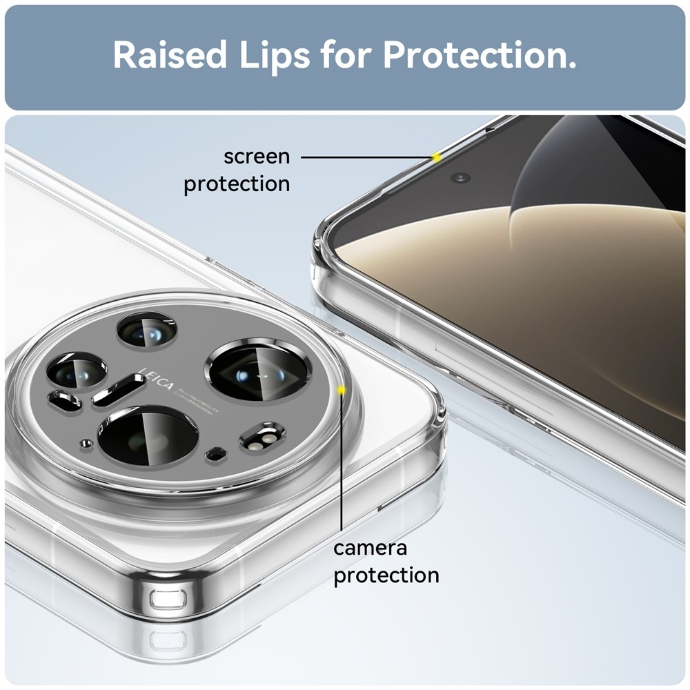 Gél tok fix hátlappal a Xiaomi 17 Ultra számára - átlátszó