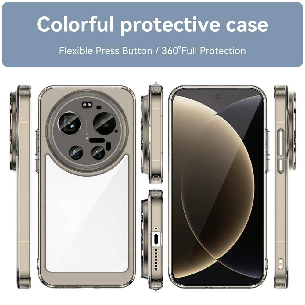 Gél tok fix hátlappal a Xiaomi 17 Ultra számára - szürke