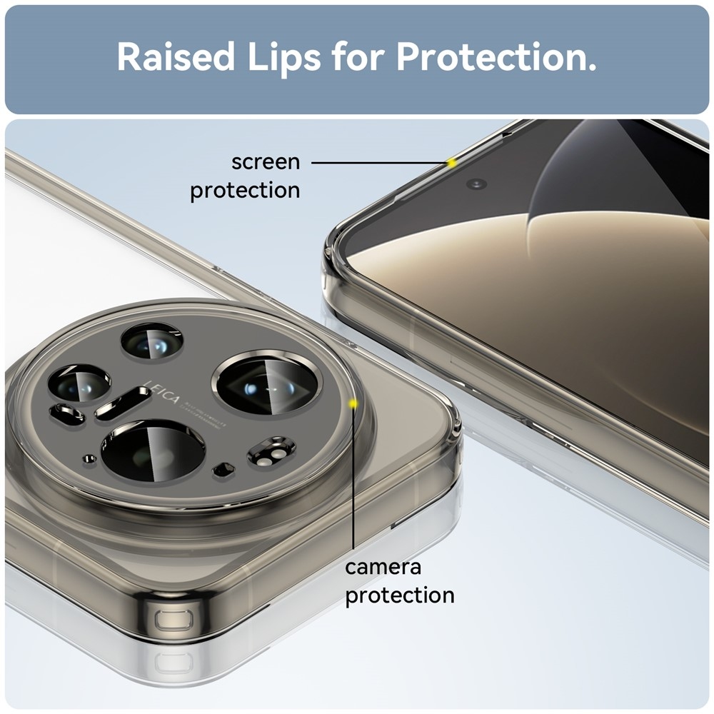 Gél tok fix hátlappal a Xiaomi 17 Ultra számára - szürke