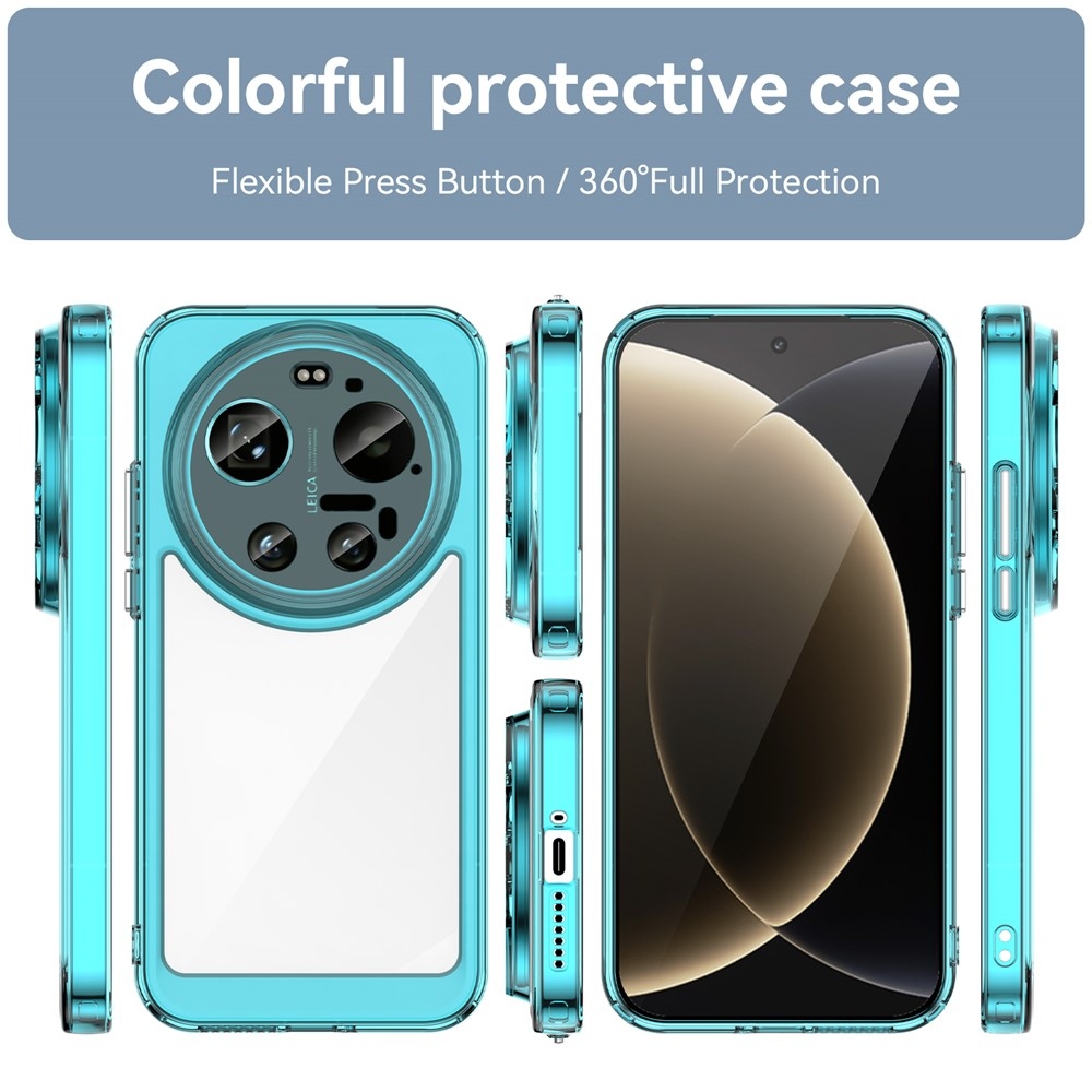 Gél tok fix hátlappal a Xiaomi 17 Ultra számára - világoskék színben