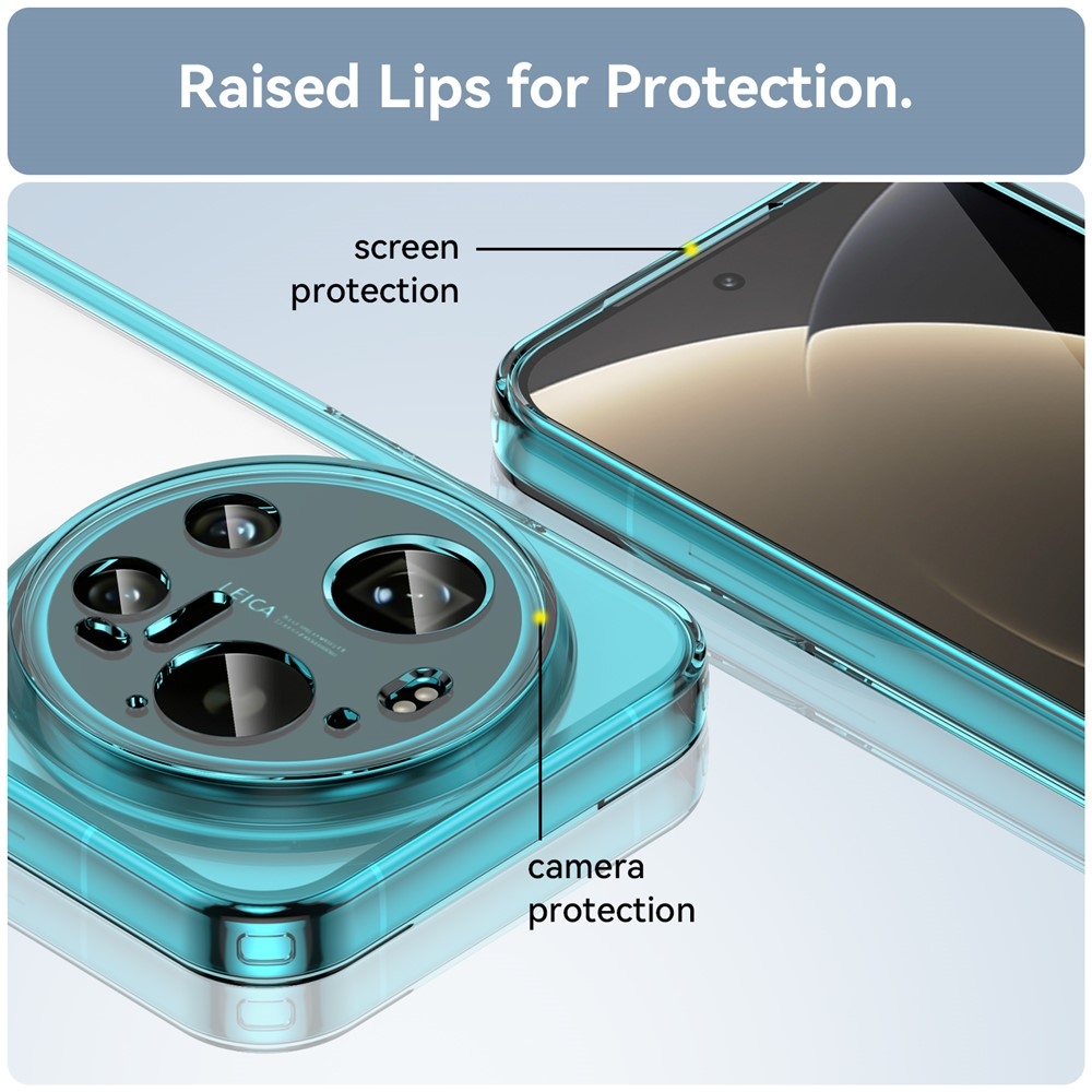 Gél tok fix hátlappal a Xiaomi 17 Ultra számára - világoskék színben