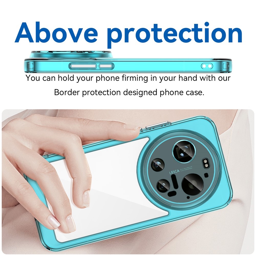 Gél tok fix hátlappal a Xiaomi 17 Ultra számára - világoskék színben