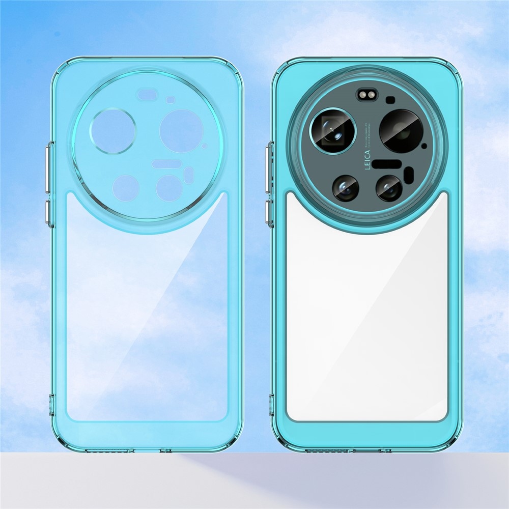 Gél tok fix hátlappal a Xiaomi 17 Ultra számára - világoskék színben