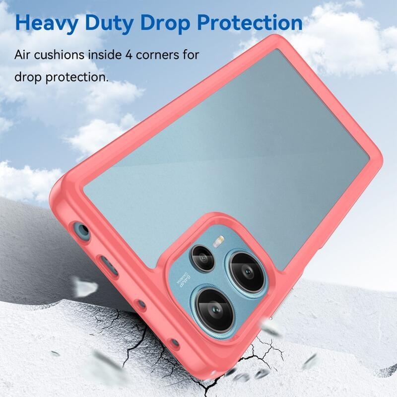 Gél tok fix hátlappal Xiaomi Poco F5 készülékhez - piros