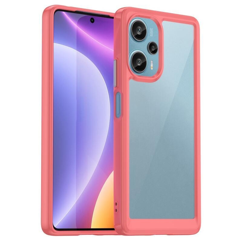 Gél tok fix hátlappal Xiaomi Poco F5 készülékhez - piros