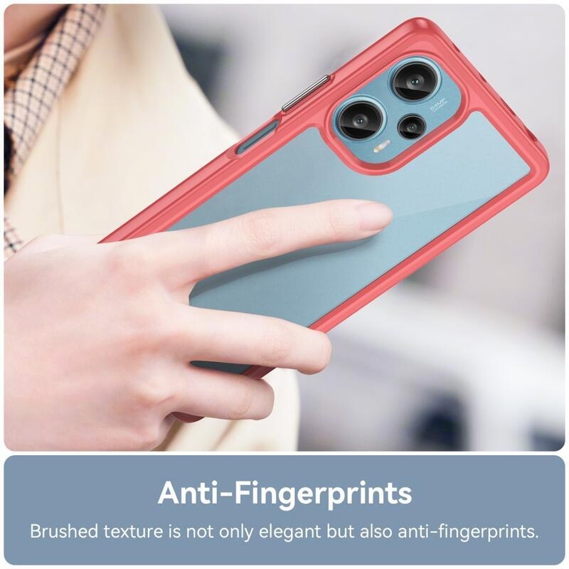 Gél tok fix hátlappal Xiaomi Poco F5 készülékhez - piros