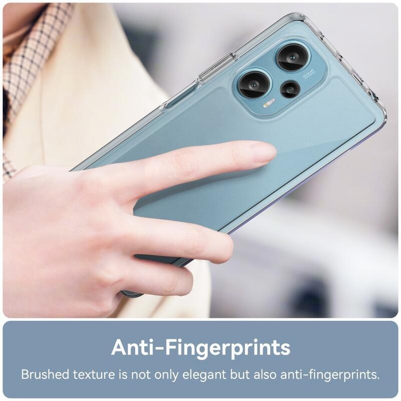 Gél tok kemény hátlappal a Xiaomi Poco F5 készülékhez - átlátszó