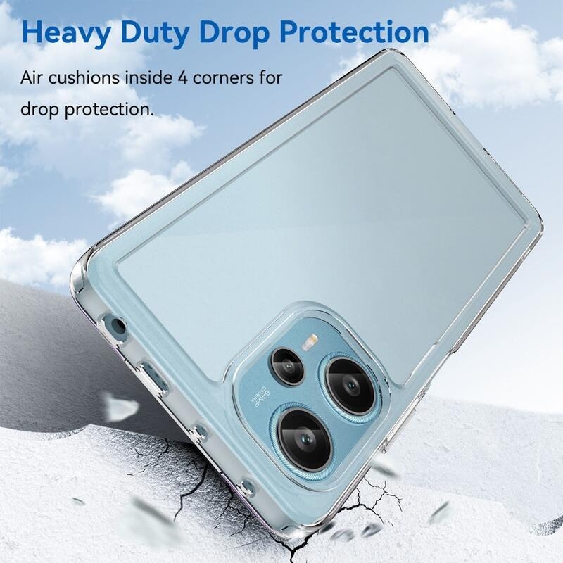 Gél tok kemény hátlappal a Xiaomi Poco F5 készülékhez - átlátszó