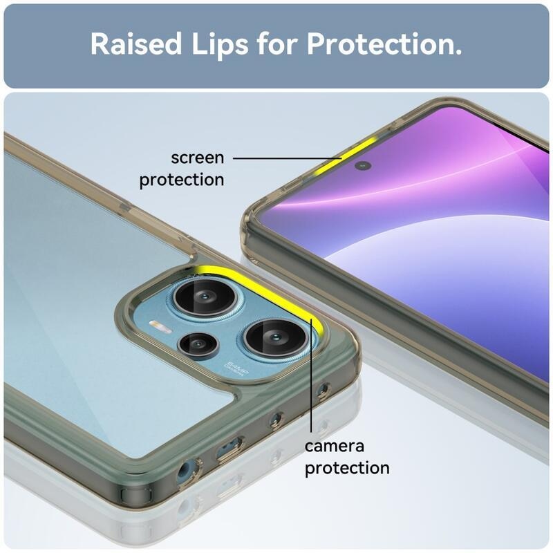 Gél tok fix hátlappal Xiaomi Poco F5 készülékhez - szürke