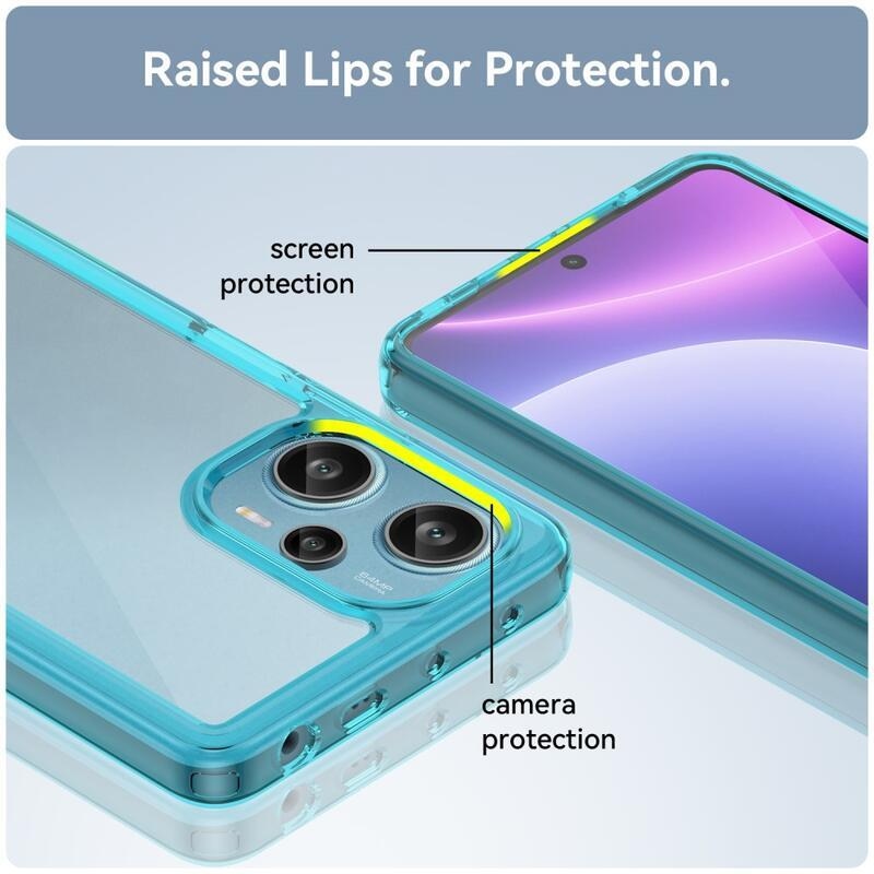 Gél tok fix hátlappal Xiaomi Poco F5 készülékhez - világoskék