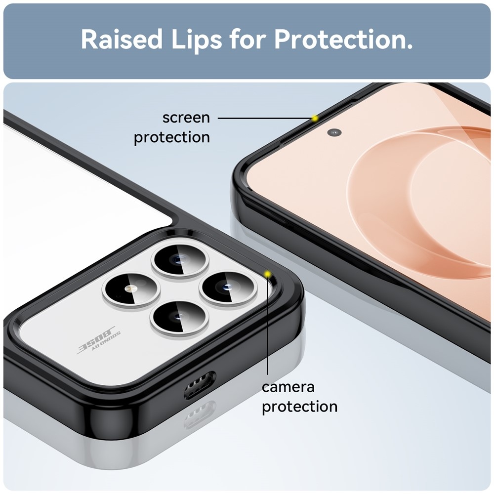 Gél tok rögzített hátlappal a Xiaomi Poco F8 Pro 5G számára - fekete