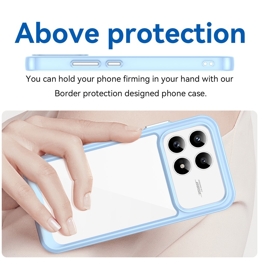 Gél tok rögzített hátlappal Xiaomi Poco F8 Pro 5G-hez - kék