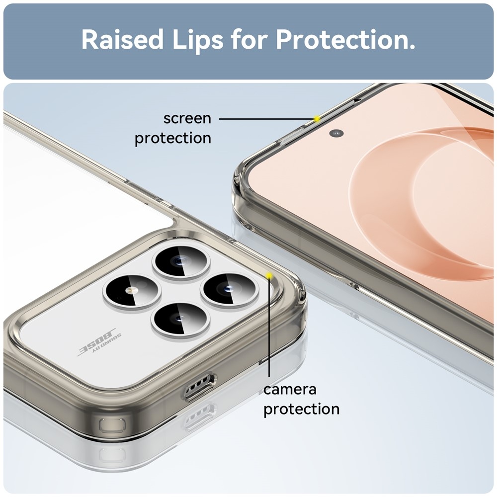 Gél tok fix hátlappal a Xiaomi Poco F8 Pro 5G számára - szürke