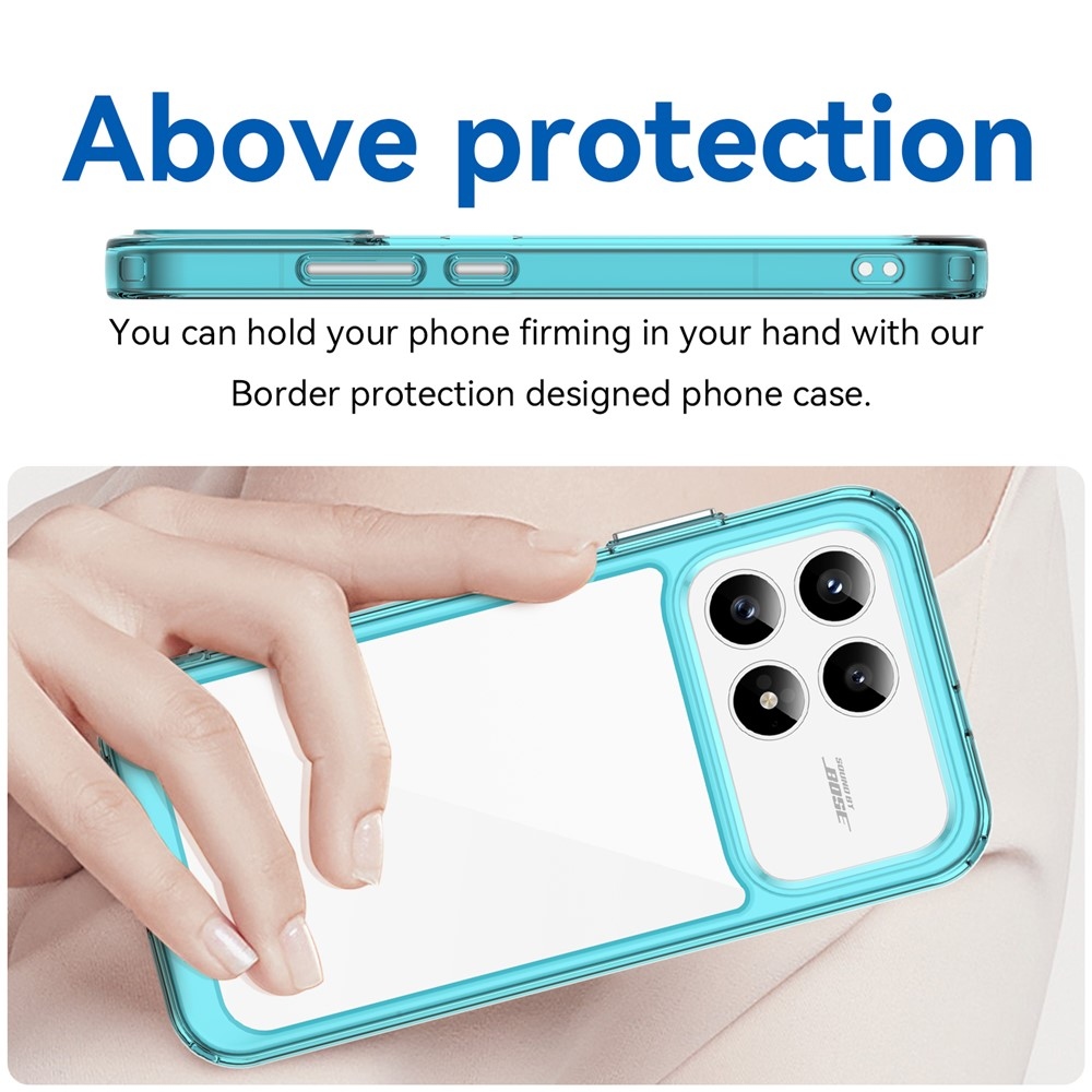 Gél tok rögzített hátlappal Xiaomi Poco F8 Pro 5G - világoskék