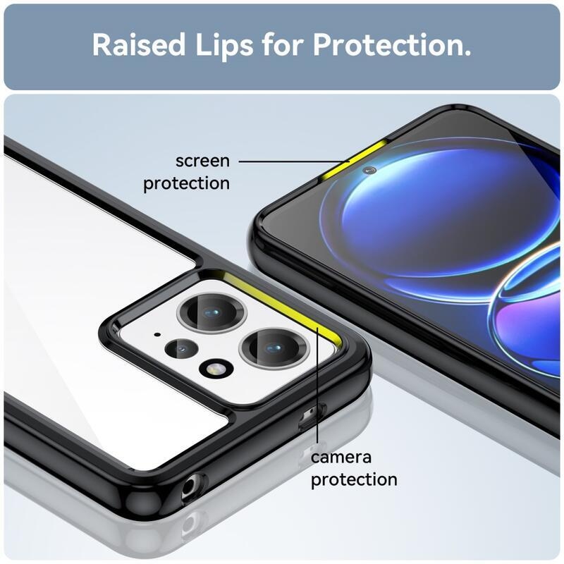 Gél tok rögzített hátlappal a Xiaomi Redmi Note 12 4G készülékhez - fekete