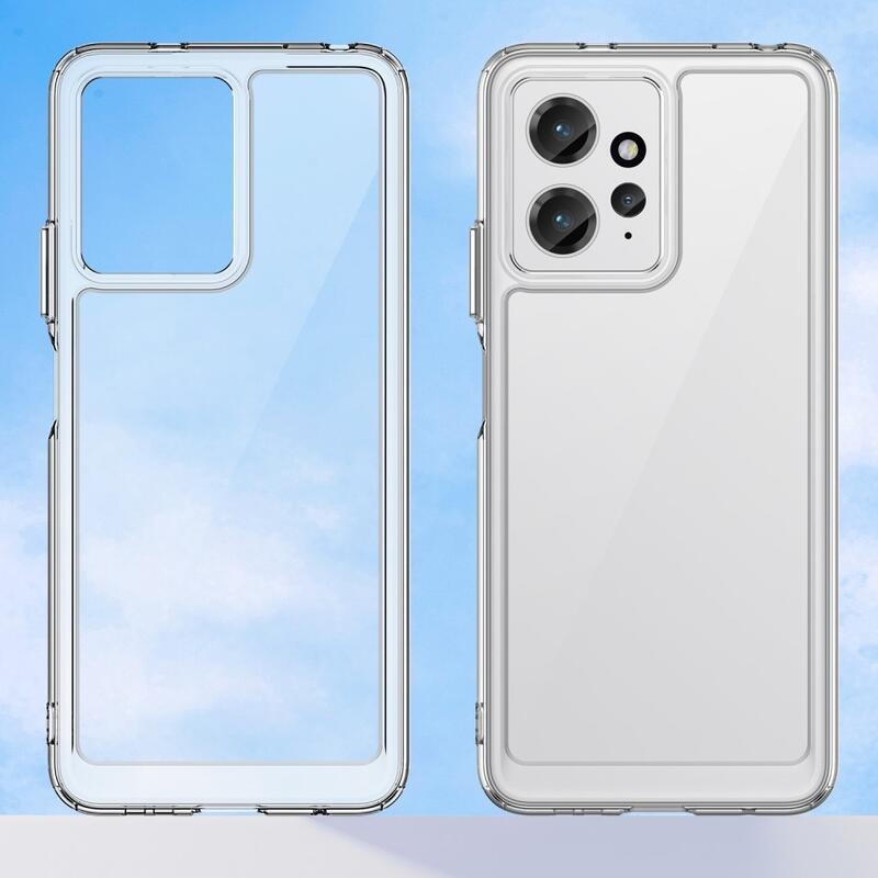 Gél tok kemény hátlappal Xiaomi Redmi Note 12 4G - átlátszó