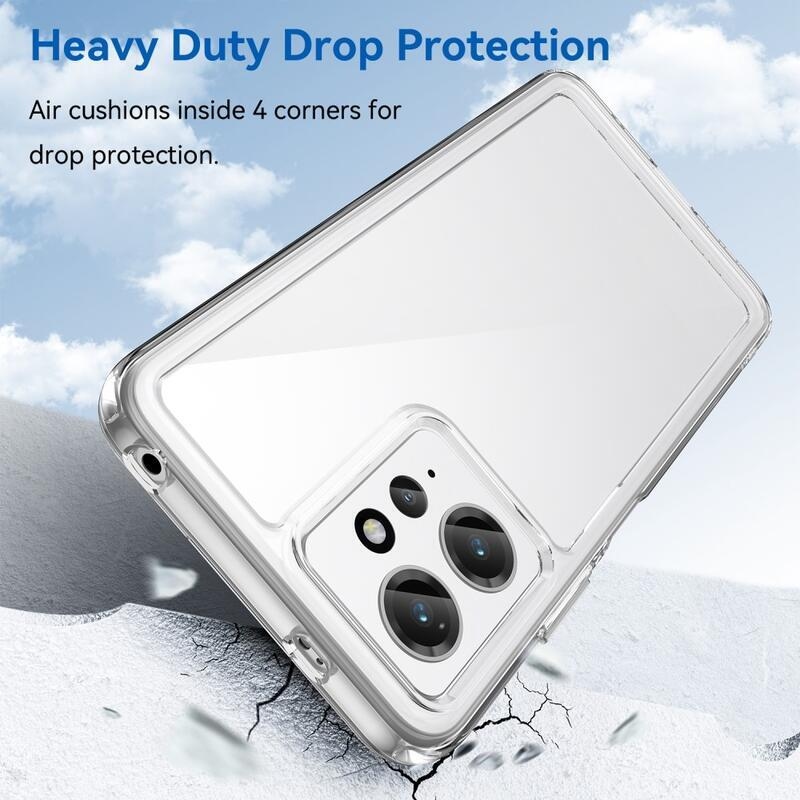 Gél tok kemény hátlappal Xiaomi Redmi Note 12 4G - átlátszó