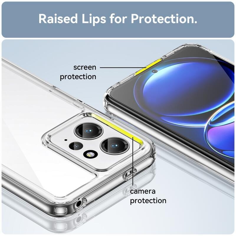 Gél tok kemény hátlappal Xiaomi Redmi Note 12 4G - átlátszó