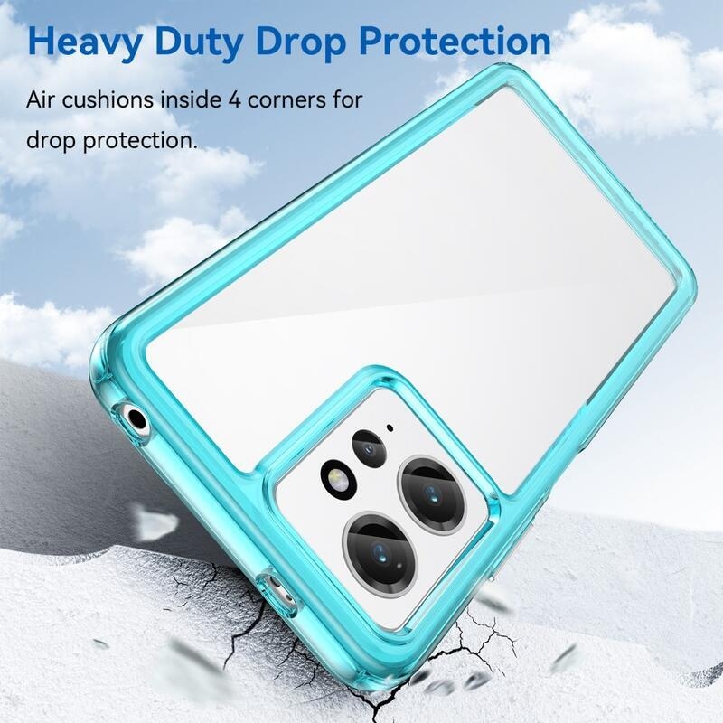 Gél tok fix hátlappal Xiaomi Redmi Note 12 4G - világoskék színben