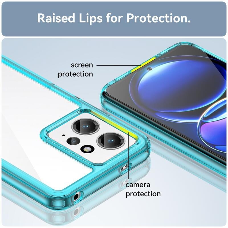 Gél tok fix hátlappal Xiaomi Redmi Note 12 4G - világoskék színben