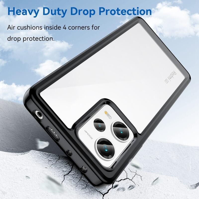 Gél tok rögzített hátlappal a Xiaomi Redmi Note 12 Pro+ 5G-re - fekete