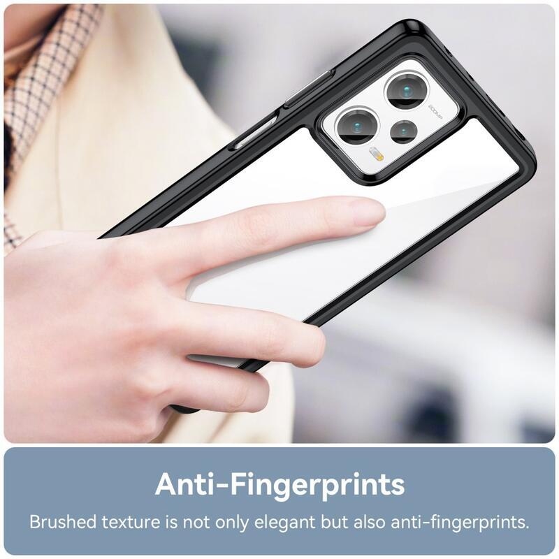 Gél tok rögzített hátlappal a Xiaomi Redmi Note 12 Pro+ 5G-re - fekete