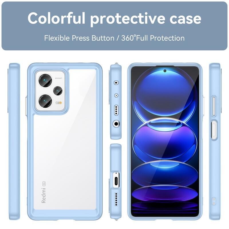 Gél tok kemény hátlappal Xiaomi Redmi Note 12 Pro+ 5G - kék