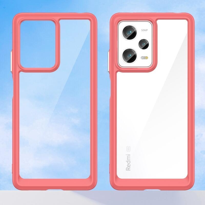 Gél tok kemény hátlappal Xiaomi Redmi Note 12 Pro 5G/Poco X5 Pro 5G - piros