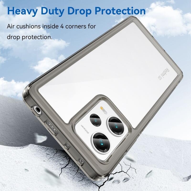 Gél tok kemény hátlappal a Xiaomi Redmi Note 12 Pro+ 5G számára - szürke