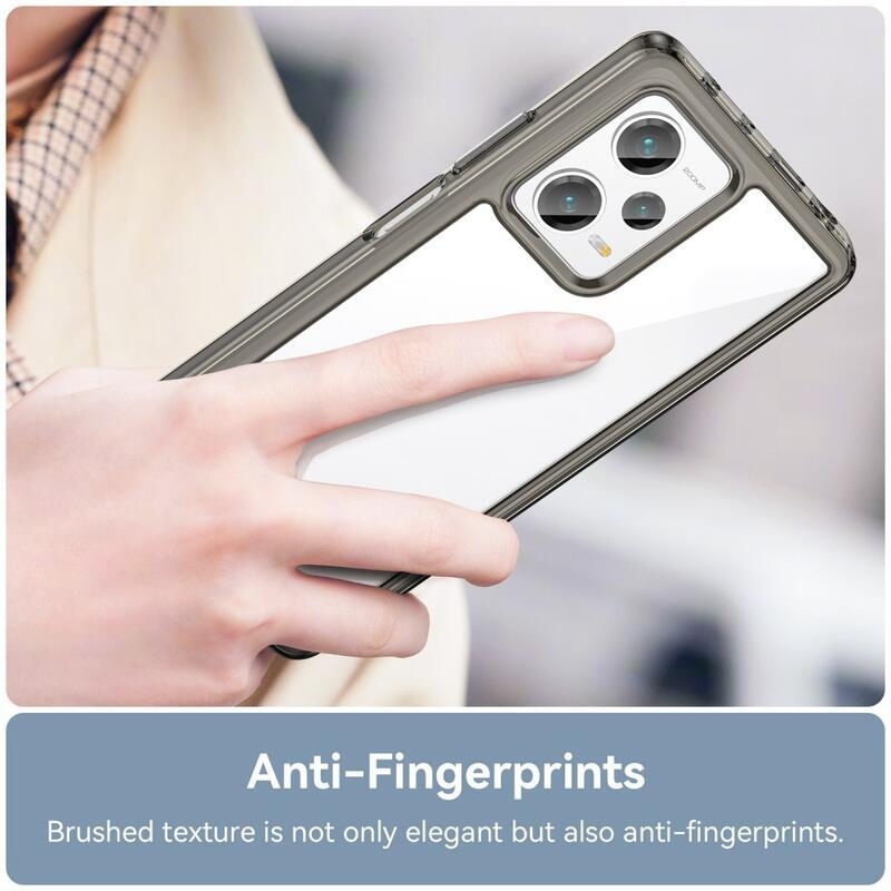 Gél tok kemény hátlappal a Xiaomi Redmi Note 12 Pro+ 5G számára - szürke