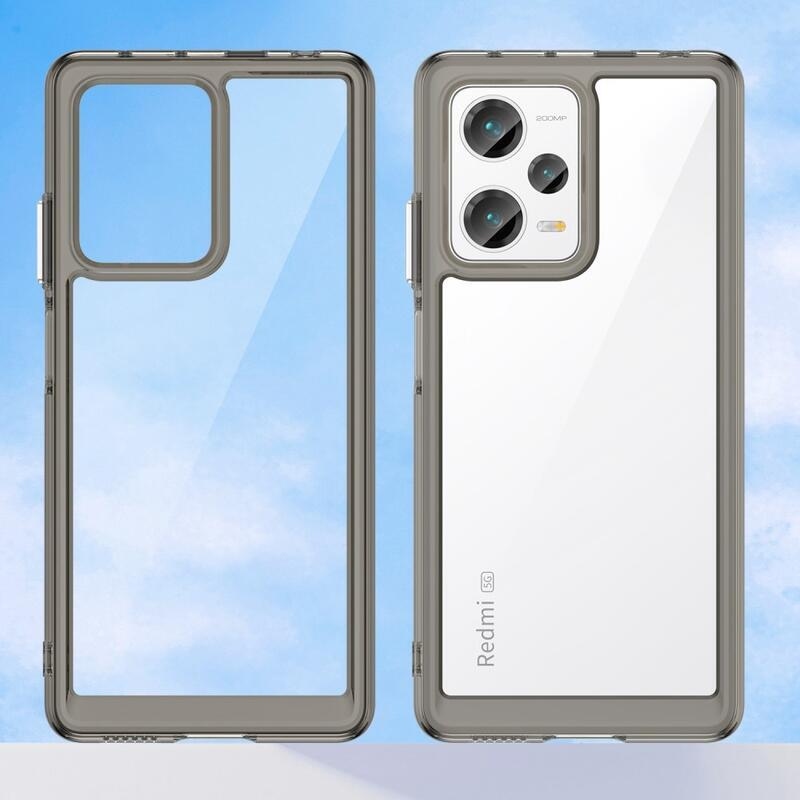 Gél tok kemény hátlappal a Xiaomi Redmi Note 12 Pro+ 5G számára - szürke