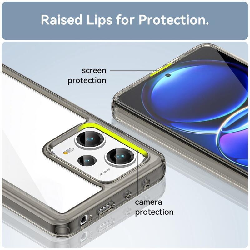 Gél tok kemény hátlappal a Xiaomi Redmi Note 12 Pro+ 5G számára - szürke