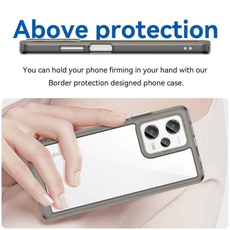 Gél tok kemény hátlappal a Xiaomi Redmi Note 12 Pro+ 5G számára - szürke