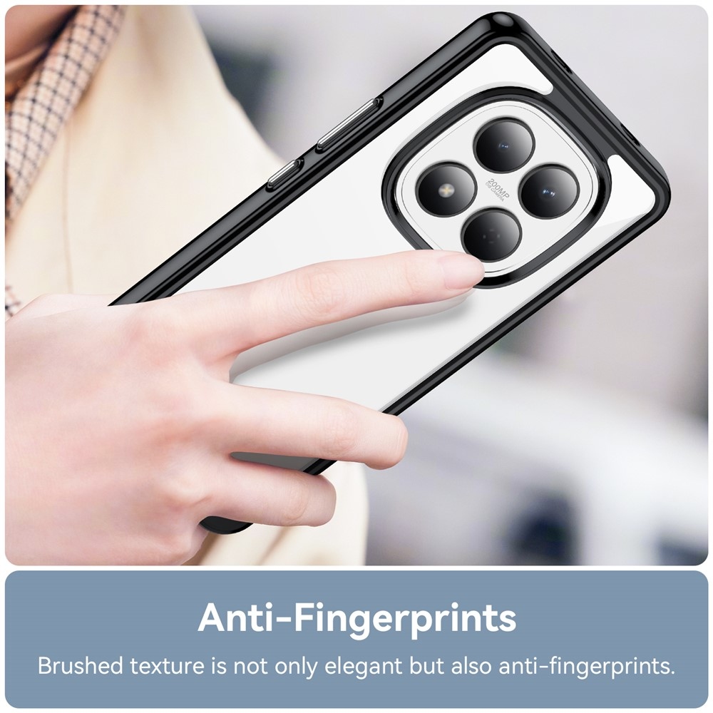 Gél tok rögzített hátlappal a Xiaomi Redmi Note 15 Pro 4G készülékre - fekete