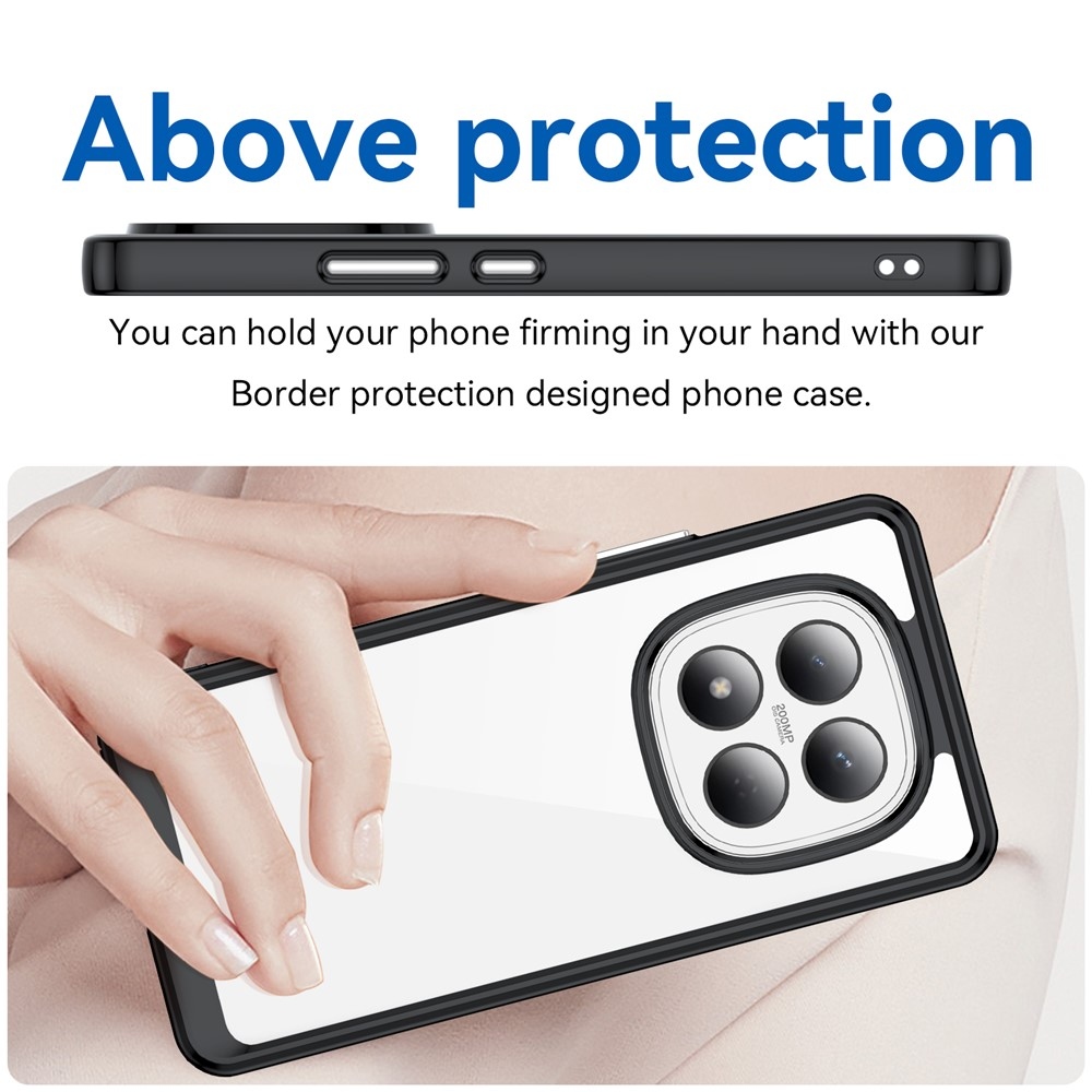 Gél tok rögzített hátlappal a Xiaomi Redmi Note 15 Pro 4G készülékre - fekete