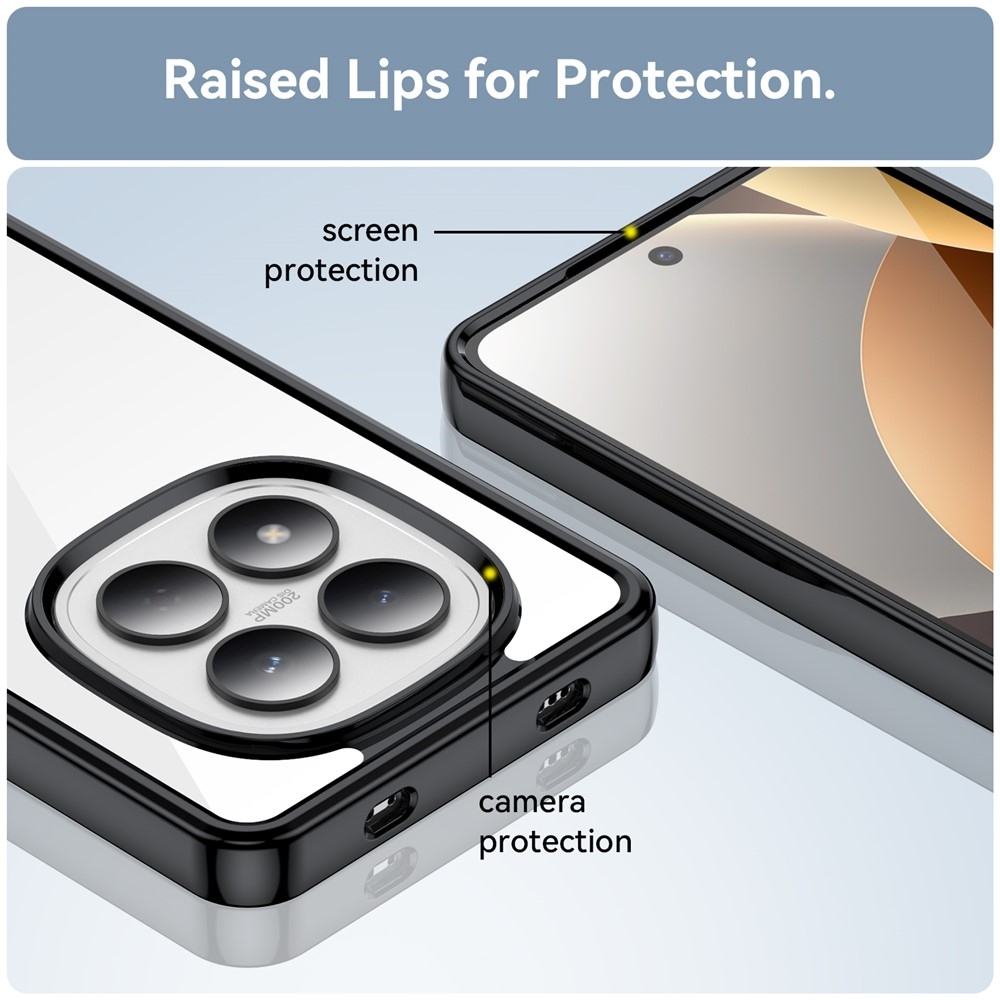 Gél tok rögzített hátlappal a Xiaomi Redmi Note 15 Pro 4G készülékre - fekete