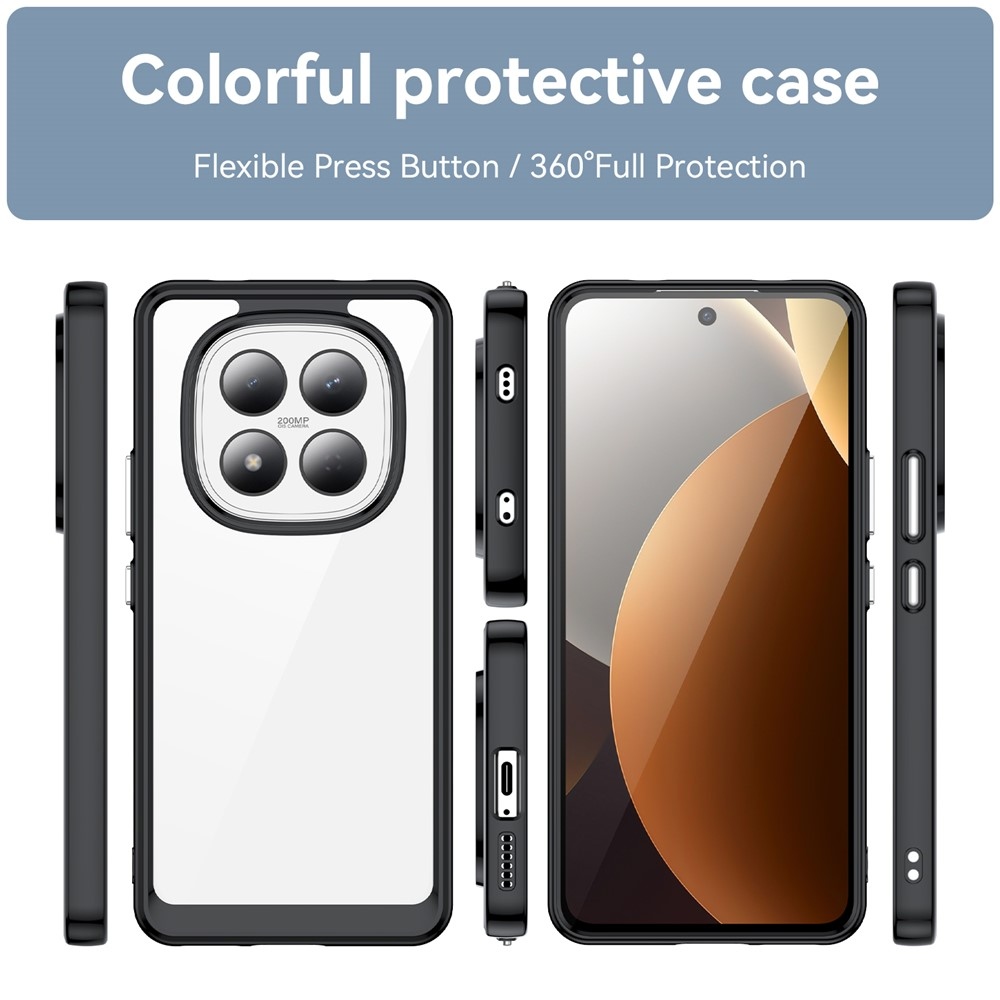 Gél tok rögzített hátlappal a Xiaomi Redmi Note 15 Pro 4G készülékre - fekete