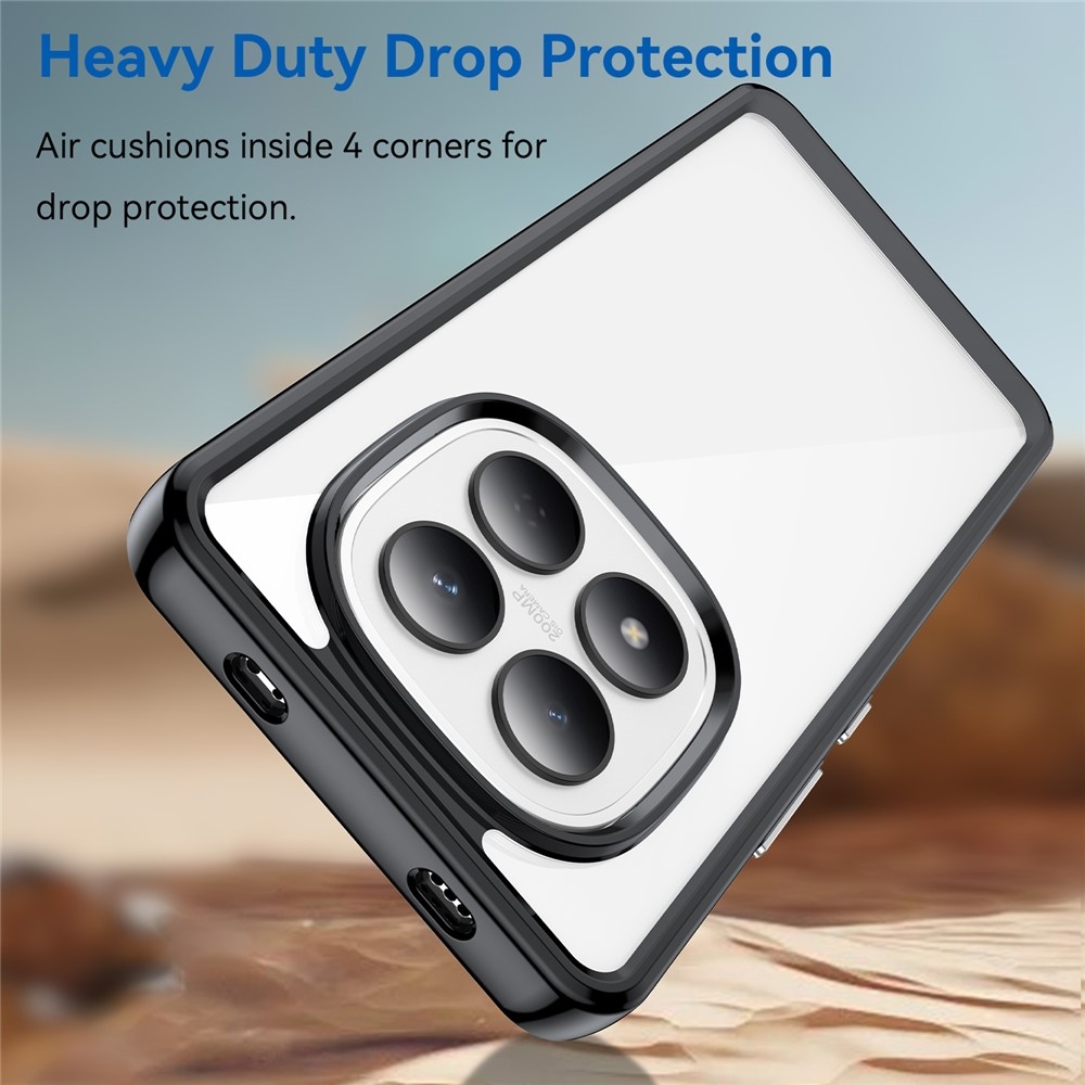 Gél tok rögzített hátlappal a Xiaomi Redmi Note 15 Pro 4G készülékre - fekete