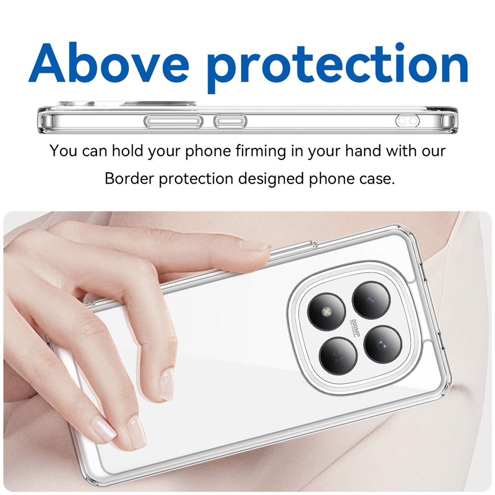 Gél tok kemény hátlappal Xiaomi Redmi Note 15 Pro 4G - átlátszó