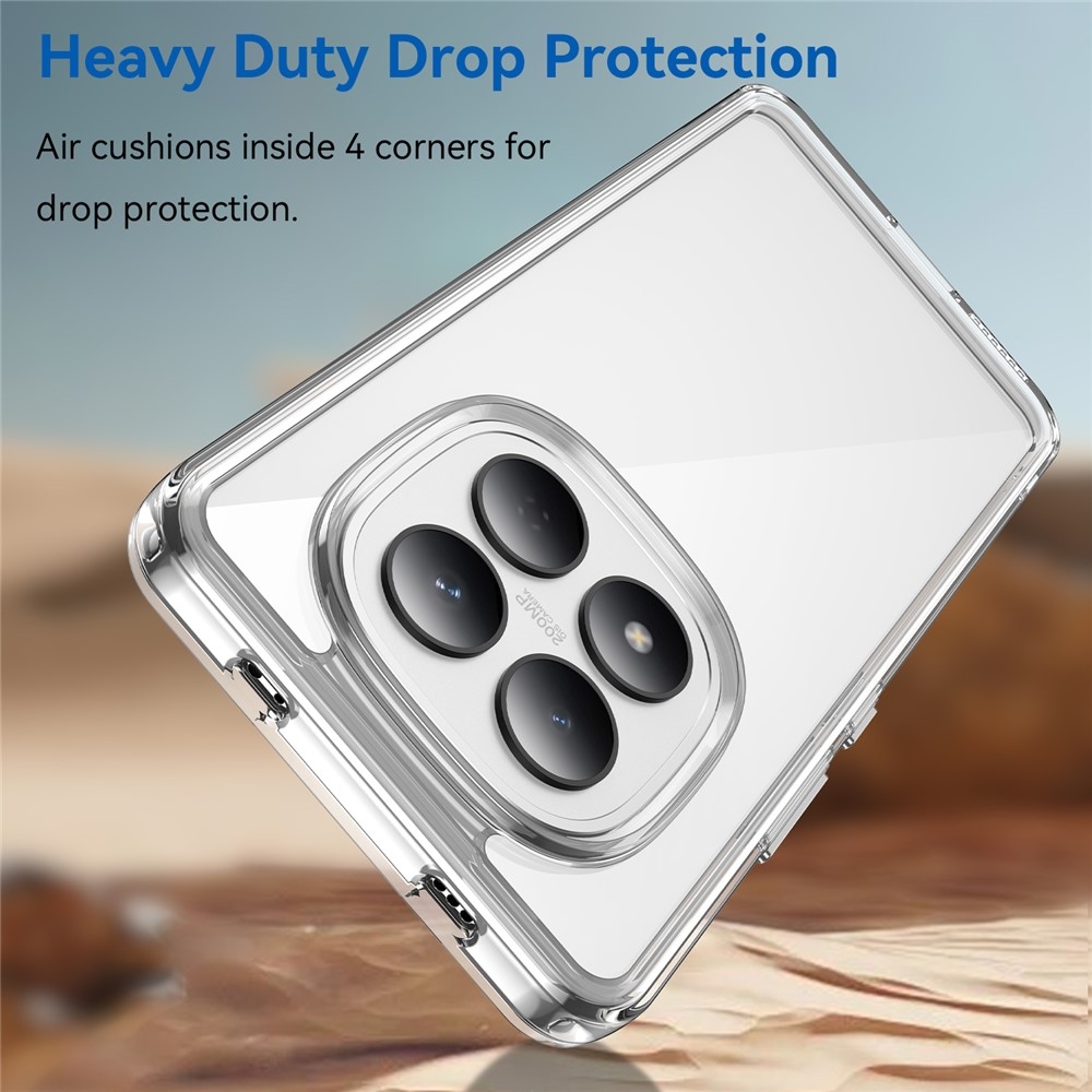 Gél tok kemény hátlappal Xiaomi Redmi Note 15 Pro 4G - átlátszó