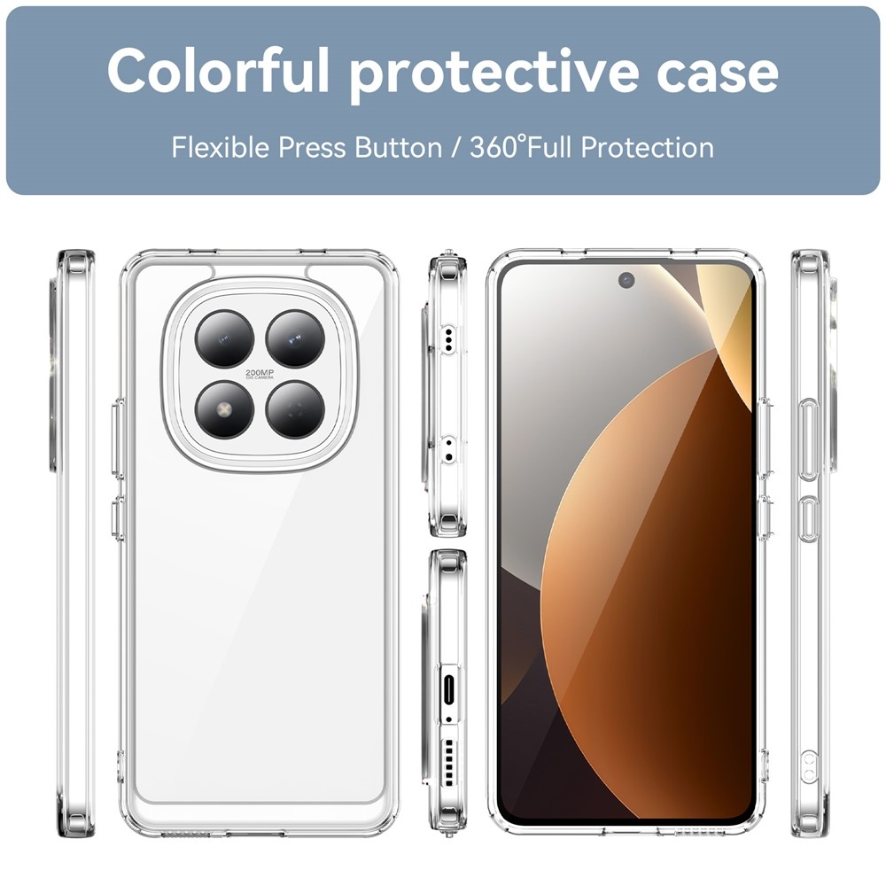 Gél tok kemény hátlappal Xiaomi Redmi Note 15 Pro 4G - átlátszó