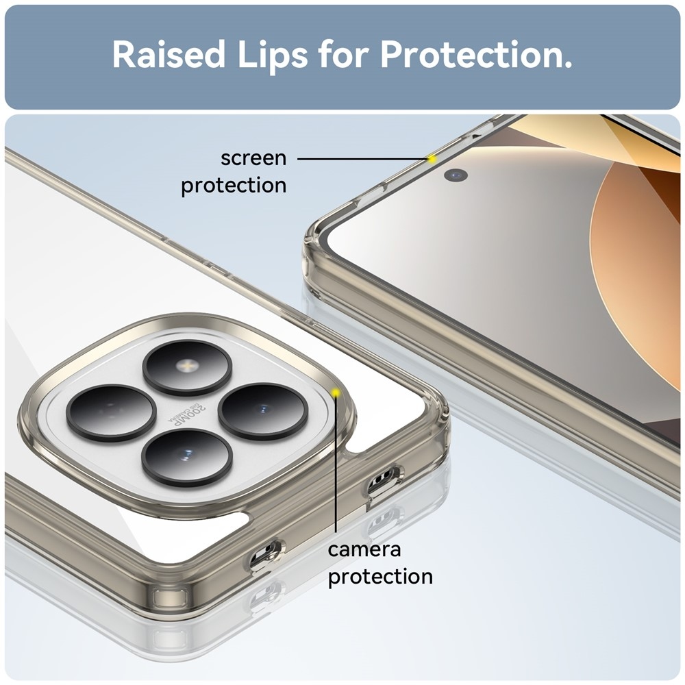 Gél tok rögzített hátlappal a Xiaomi Redmi Note 15 Pro 4G készülékhez - szürke