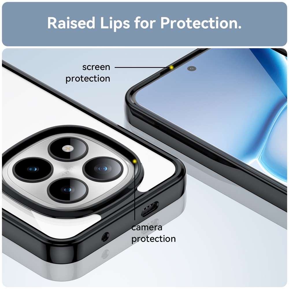 Gél tok rögzített hátlappal a Xiaomi Redmi Note 15 Pro+ 5G/Xiaomi Poco M8 Pro 5G-re - fekete