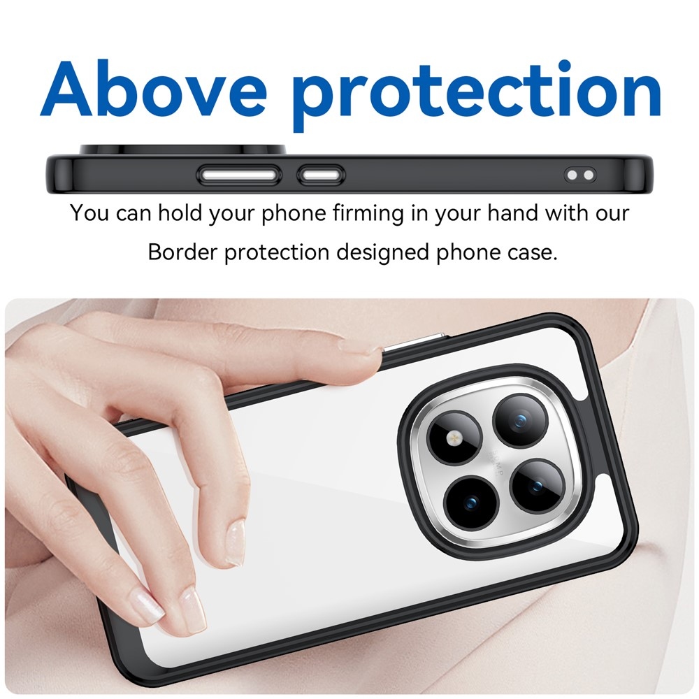 Gél tok rögzített hátlappal a Xiaomi Redmi Note 15 Pro+ 5G/Xiaomi Poco M8 Pro 5G-re - fekete