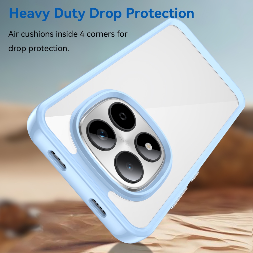 Gél tok kemény hátlappal a Xiaomi Redmi Note 15 Pro 5G számára - kék