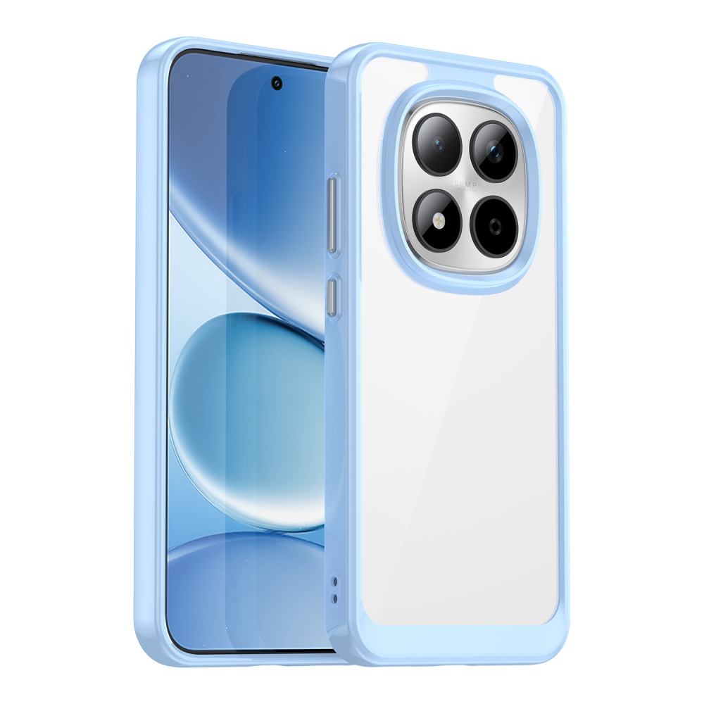 Gél tok kemény hátlappal a Xiaomi Redmi Note 15 Pro 5G számára - kék