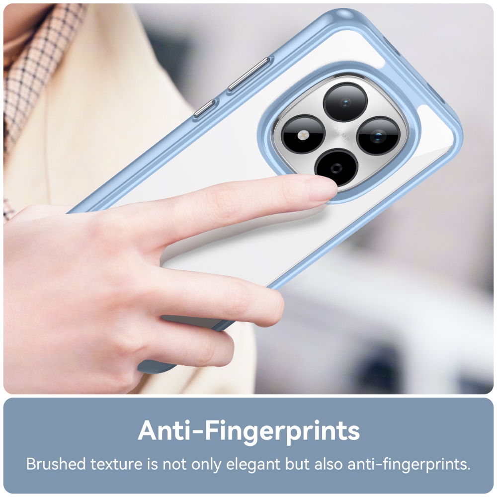 Gél tok kemény hátlappal a Xiaomi Redmi Note 15 Pro 5G számára - kék